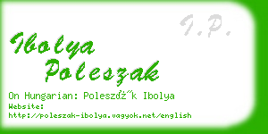 ibolya poleszak business card